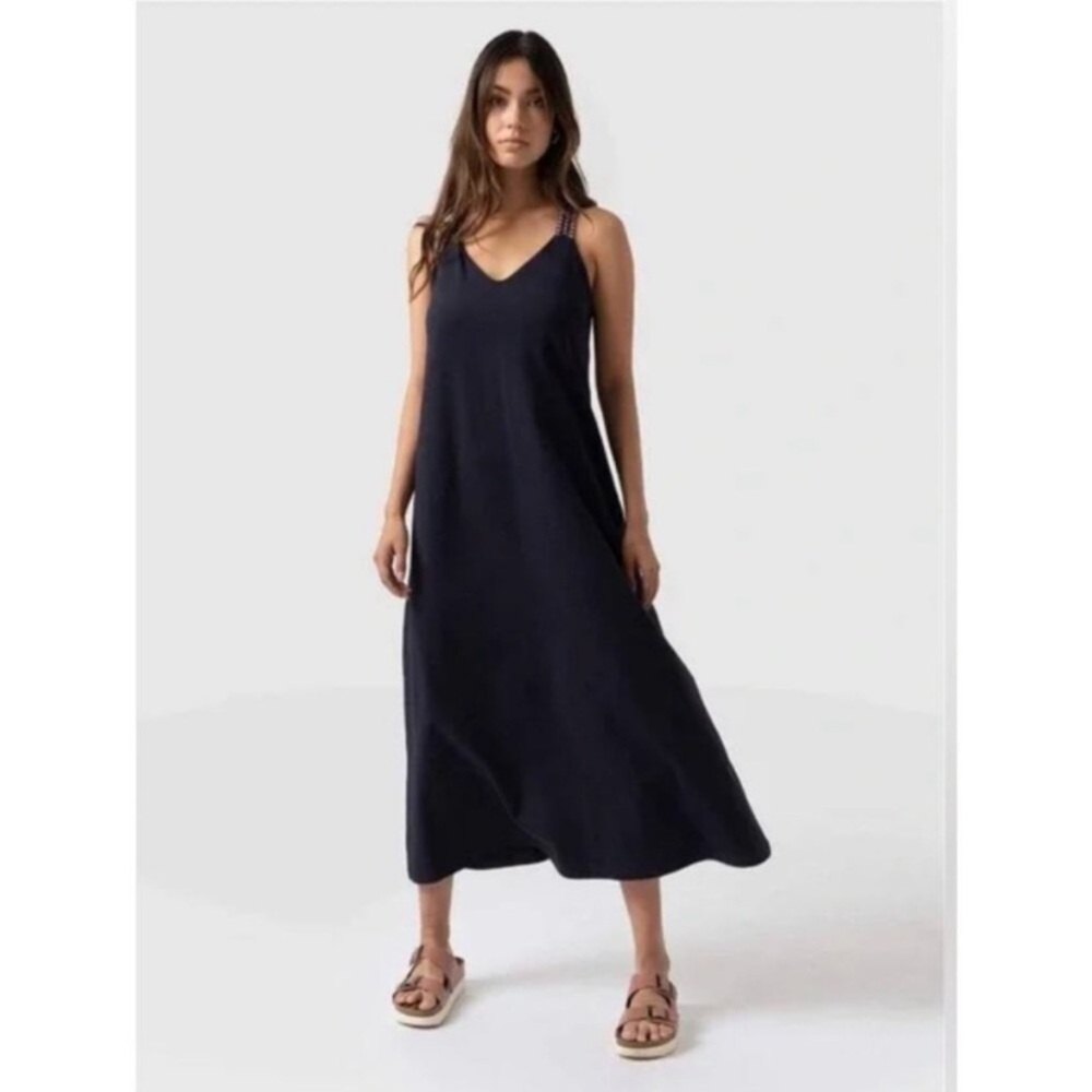 Saint + Sofia Sunset Dress in Navy Rainbow Size 10 Maxi Dress NWT